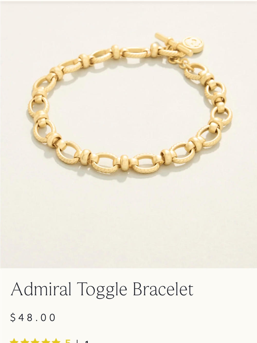Spartina 449 Gold Link Admiral Toggle Bracelet